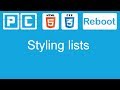 HTML5 and CSS3 beginners tutorial 28 - styling lists
