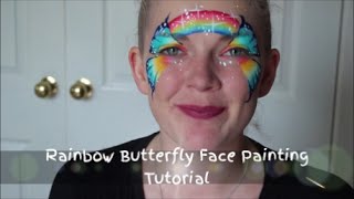 Rainbow Butterfly Face Painting Tutorial