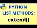 Python extend() List Method TUTORIAL