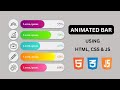 How to create Animated Skill bar Using Html Css & JavaScript  #loadingbar #animatedbar