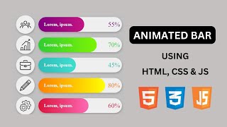 How to create Animated Skill bar Using Html Css & JavaScript #loadingbar #animatedbar