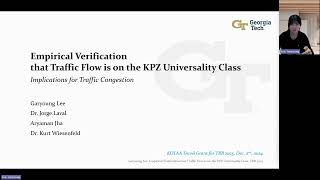 Traffic Flow and KPZ universality Class | Garyoung Lee | 2025 TRB Annual Meeting |