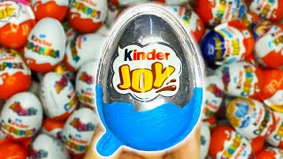 Satisfying Video | Unpacking GLOSSY Blue Kinder Joy \u0026 Yummy Kinder Surprise Chocolate Egg ASMR