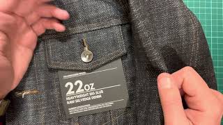 22oz heavyweight big slub raw selvedge denim jacket - the unbranded brand