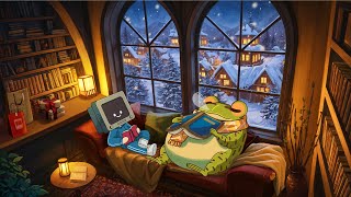 cozy winter place 🎄 stop overthinking, relaxing music [chill lo-fi hip hop beats]