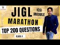 JIGL MARATHON |  TOP 200 QUESTIONS | ICSI MODULE | CLASS-1 | JIGL MARATHON CS EXECUTIVE