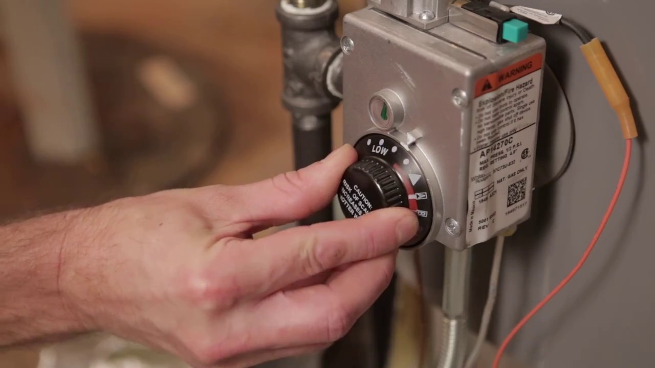 How To Adjust The Temperature On Your Natural Gas Water Heater - YouTube