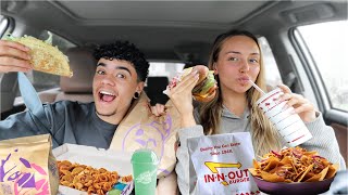 LETTING THE PERSON IN FRONT OF US DECIDE WHAT WE EAT FOR 24 HOURS!