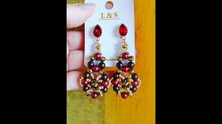 DIY: Tutorial Orecchini Clara #earrings #aretes #beads #perline # #perles #des boucles d'oreilles(3)