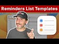 Using Mac Reminders List Templates