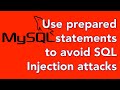 15 Use bind param for prepared statements on SQL INSERT