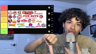 ASMR Fast Food Tier List (controversial takes)