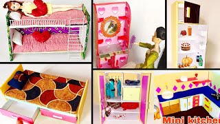 How To Make Barbie Doll Furniture With Cardboard | Diy Mini Crafts | D Creating