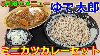 ゆで太郎の6月限定メニュー・ミニカツカレーセットレビュー