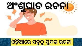 ଅଂଶୁଘାତ ରଚନା//Sun stroke essay in Odia//education odisha//