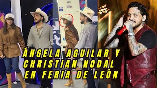 CHRISTIAN NODAL TRIUNFA JUNTO A SU ESPOSA ÁNGELA AGUILAR, FERIA DE LEON 2025