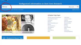VISC-1001: Research Your Theme Using Credo
