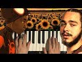 Post Malone - Sunflower (Piano Tutorial Lesson)