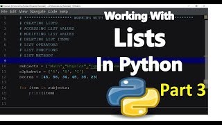 Working With Lists in Python Part 3