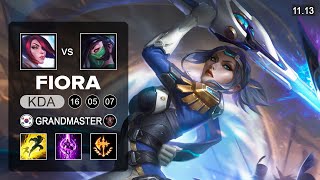 Fiora Top vs Akali - KR Grandmaster Patch 11.13