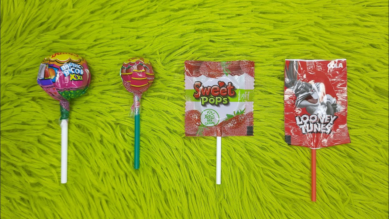 Satisfying Video Lollipops And Sweets Asmr Opening Yummy Rainbow
