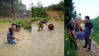 Spend 3,000 to pull a net of fish in a fish pond that has not been used for 20 years