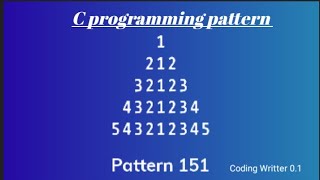 Best pattern tutorial video in C programming tutorial ll 💯🧠#coding #short #youtubeshorts