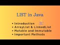 LIST Interface in Java | ArrayList & LinkedList Implementation | Mutable & Immutable List