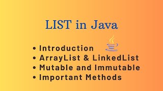 LIST Interface in Java | ArrayList & LinkedList Implementation | Mutable & Immutable List