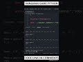 Hangman Game in Python with Code | #shorts #python