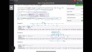 Leetcode Weekly contest 360 - Easy - Furthest Point From Origin