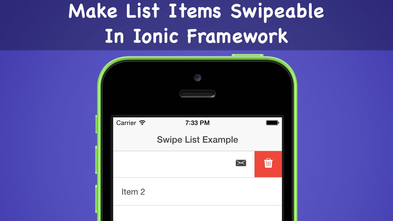 Make List Items Swipeable In Ionic Framework Youtube