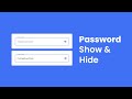 How to make Password Show Hide using HTML CSS & JavaScript
