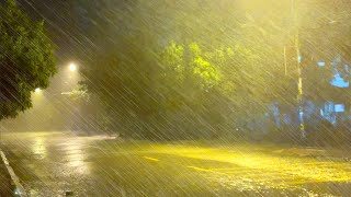 Hypnosis in 3 Minutes to Sleep Soundly with Heavy Rain & Thunderstorm, Powerful Wind at Stormy Night