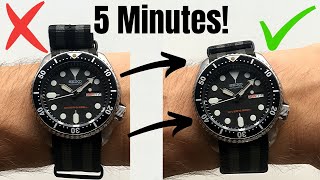 How To Shorten And Heat Seal NATO Strap in 5 minutes! Customize Your Nato Part 1!