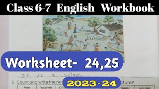 Class 6-7 Pravah Workbook English Worksheet 24,25 | प्रवाह कक्षा 6,7 अंग्रेजी वर्क बुक वर्कशीट 24,25