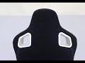 recline pvc leather dual slider racing bucket seat