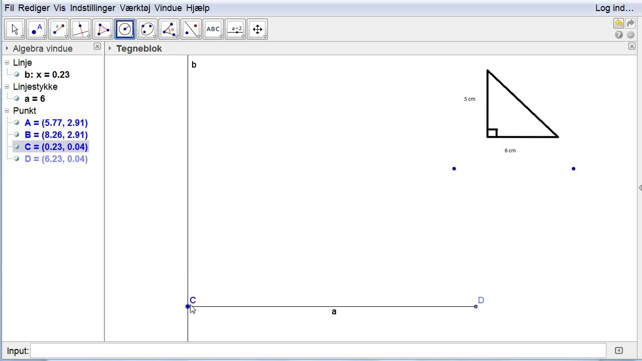 Vinkelret Trekant I GeoGebra - YouTube