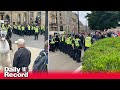 Glasgow crowds kettled by police as disorder threatens to break out at George Square protests