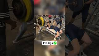 115 Kgs Bench Press PR #powerlifting #trending #shorts