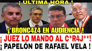 JUEZ CESAR SAN MARTIN CUADRO FEO A FISCAL RAFAEL VELA DURANTE AUDIENCIA CONTRA DOMINGO PEREZ EN VIVO