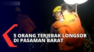 Terjebak Longsor, 5 Pengendara Motor Berlindung di Rumah Warga Yang Rusak Akibat Gempa