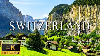 FLYING OVER SWITZERLAND (4K UHD) - Relaxing Music With Stunning Beautiful Nature