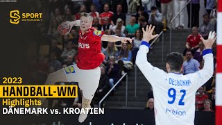 Schlag um Schlag! Dänemark und Kroatien liefern sich das Match des Turniers | SDTV Handball