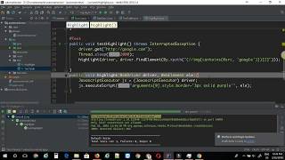 Highlighting a web element on a page with selenium javascript executor.