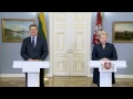 prezidentės dalios grybauskaitės ir ministro pirmininko algirdo butkevičiaus spaudos konferencija