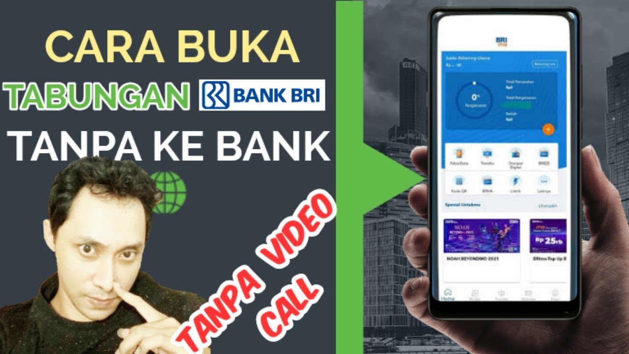 CARA BUKA REKENING BRI ONLINE TERBARU TANPA KE BANK 2022 - YouTube