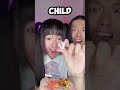 adult vs child emoji food challenge asmr 🥵 asmr funny mukbang