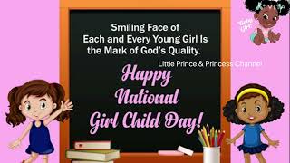 Happy International Girl Child Day | National Girl Child Day gif WhatsApp Status 🌝