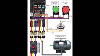 Delta VFD Variable Frequency Drive and 3phase motor control wiring diagram #VFD #wiringdiagram